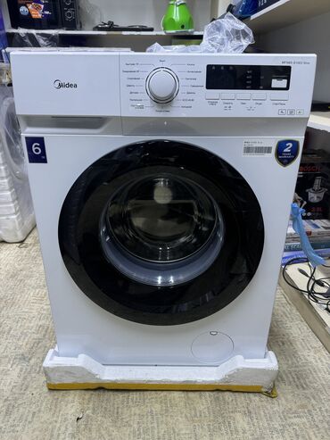 Стиральные машины: Стиральная машина Midea, Новый, Автомат, До 6 кг, Узкая — 9