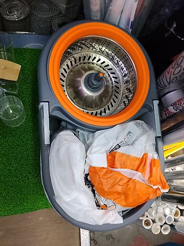 хозяйственная: Ведро с центрифугой для швабры (spin-mop) - Двухсекционная — 2