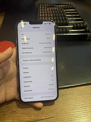 iphone xs max μεταχειρισμενο: IPhone 13 Pro Max, 128 GB, Blue Titanium, Barmaq izi, Face ID — 6