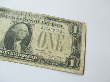 köhnə dollar: 1 dollar əskinası mavi möhür 1928 ci il A seriyası