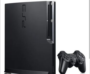 playstation 3 oyunlari: Sony PlayStation 3 (PS3) Slim oyun konsolu - Rəng: Qara, şaquli və ya