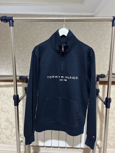 мужская одежда из сша: Мужская толстовка, M (EU 38), Tommy Hilfiger, Б/у, цвет - Синий, Самовывоз