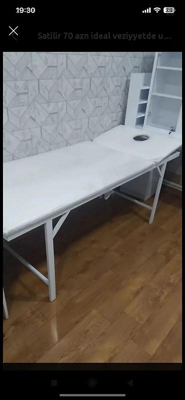 Açılan-montajlı masaj/estetik yatağı - Rəng: ağ - Material: metal
