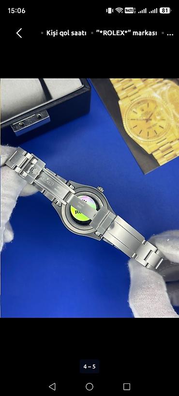 bakı saatı: Yeni, Qol saatı, Rolex, rəng - Gümüşü — 4