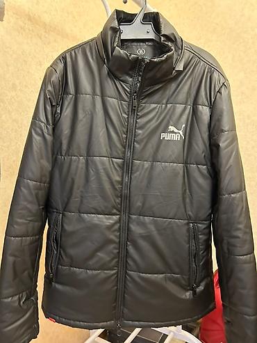 салатовый пуховик: Мужская куртка, XL, Puma, Б/у, цвет - Черный, Самовывоз, Платная доставка — 1