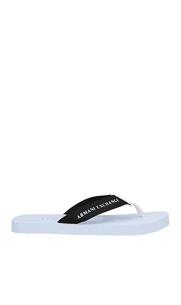 Босоножки, сандалии, шлепанцы: Armani Exchange kişi şippabı - Model: Armani Exchange loqo yazılı — 3