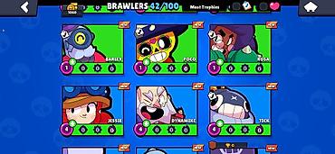 random şeylər: Brawl Stars hesabı (Supercell) - Kupa: 1060+ - Brawler sayı: 42/100 - — 4