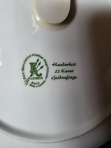 original nike tech: Tanjir za zid Klajber porcelan Bavarija rucni rad sa 22- om pozlatom — 9