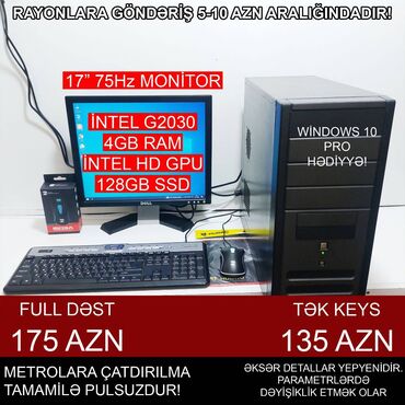 Masaüstü kompüterlər və iş stansiyaları: Masaüstü Kompüterlər “G2030 / CORE i3 / CORE i5” ⭐G2030 / 4GB DDR3 RAM -da lalafo.az — 7 Masaüstü kompüterlər və iş stansiyaları: Masaüstü Kompüterlər “G2030 / CORE i3 / CORE i5” ⭐G2030 / 4GB DDR3 RAM — 7