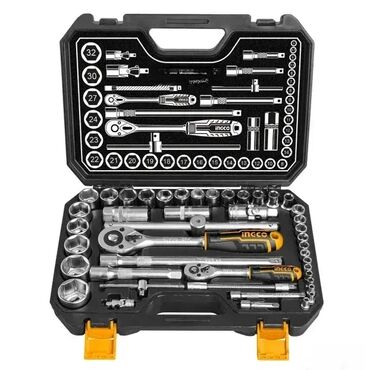 luster sa kristalima: Ingco set 44 alata sa kutijom 1/4" + 1/2" HKTS42441 Set alata sa