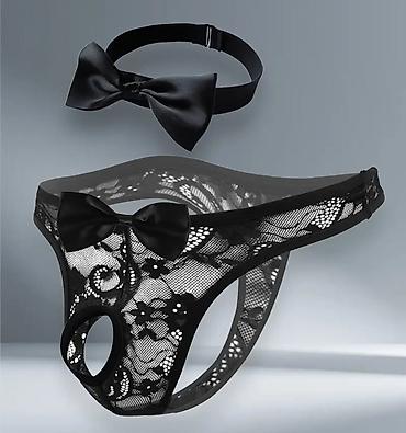qadın alt paltarı: Qara krujeva lingerie dəsti - Tərkib: incə krujeva material, elastik — 1