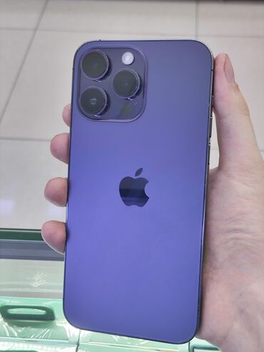 айфон ноокат: IPhone 14 Pro Max, Жаңы, 256 ГБ, Deep Purple, Коргоочу айнек, Каптама, 87 %