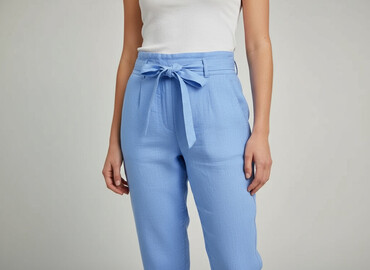 spodnie hello kitty zalando: Reserved YFL, Material trousers for women, size L (EU 40)