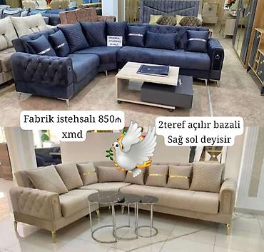 Künc divan dəsti – fabrik istehsalı. Xüsusiyyətlər: - 2 tərəfi