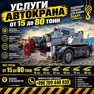 Услуги автокрана — грузоподъёмность от 15 до 80 тонн. - Типы работ