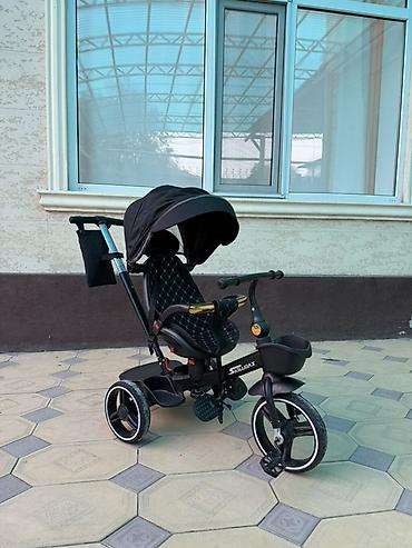 детские велокресла: Детский трехколесный велоколяска-трансформер SkillMax (black) - 3 — 1