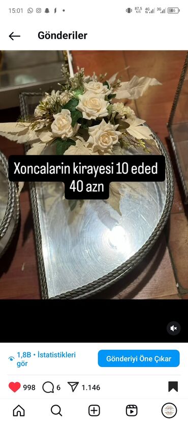 Свадебные платья и аксессуары: Satılır 10 eded xonca 190 azn son yerıdı. Ag guller ıle bırlıkde Real