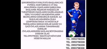 Digər kurslar: Mingəçevirdə FƏYALİYƏTƏ başlamış ŞƏFƏQ futbol akademiyasında 6-17 yaş