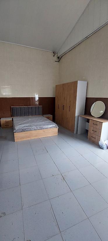 ag laminat: İkinəfərlik çarpayı, 2 tumba, Azərbaycan, Yeni — 1