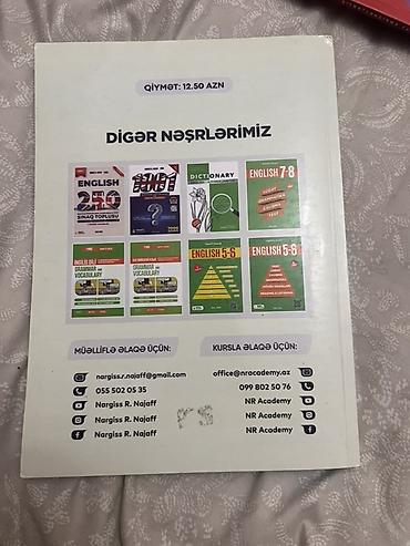 Testlər: Məhsul: “Sınaq İmtahanları – English” test toplusu (Nərgiz R. Nəcəf — 2