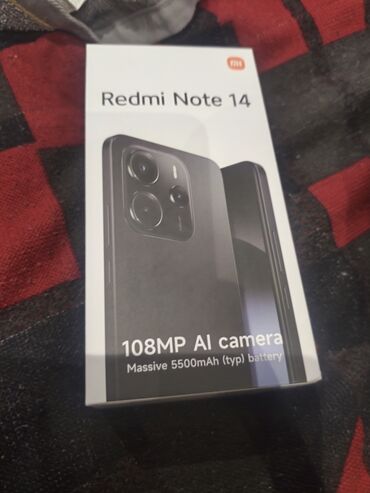 студийные микрофоны: Redmi, Redmi Note 14, Колдонулган, 128 ГБ, түсү - Кара, 2 SIM