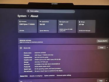 notebook 200: İşlənmiş ASUS TUF Gaming, 15 ", AMD Ryzen 7, 512 GB — 3