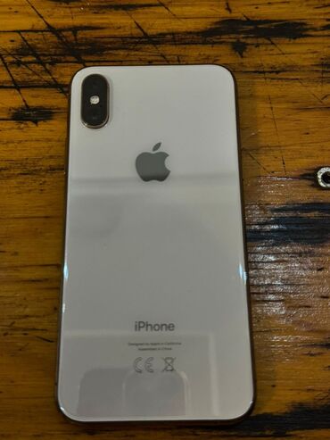 iphone xs max цена в бишкеке бу: IPhone Xs, Колдонулган, 64 ГБ, White Titanium, Заряддоочу түзүлүш, Коргоочу айнек, Каптама, 50 %