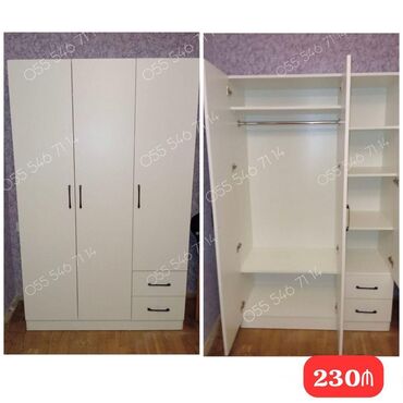 Dolablar: Yeni, 3 qapılı Düz dolab, Qarderob, paltar dolabı lalafo.az -da Dolablar: Yeni, 3 qapılı Düz dolab, Qarderob, paltar dolabı
