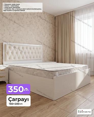 Ev və bağ: Çarpayı – 160×200 sm - Mexanizm: açılan, bazalı (saxlama bölməsi) - — 1