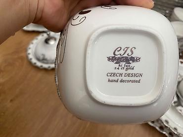 elekdiron saat: Nahar dəsti, rəng - Ağ, Farfor, Çexiya — 2