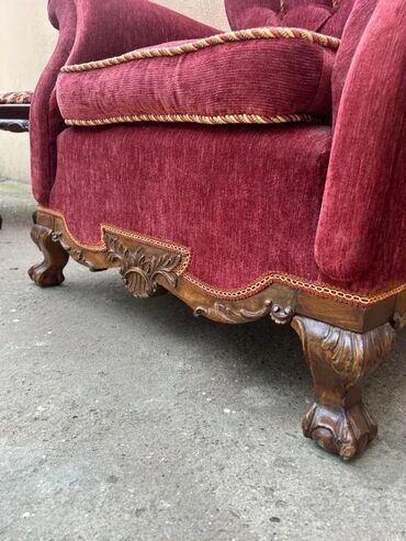 Stilske fotelje: Stara stilska BERZERA fotelja - lavlje šape 🛋️🦁 Chippendale stara — 8