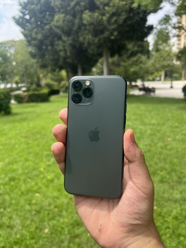 Apple iPhone: IPhone 11 Pro, 64 GB, Matte Midnight Green, Simsiz şarj, Face ID