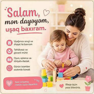 qalici daye: Uşaq baxımı xidməti - Sevgi və diqqətlə peşəkar qayğı - Təhlükəsiz və — 1