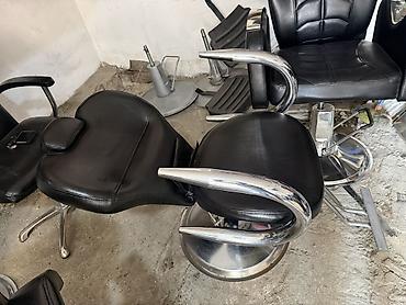 salon guzguler: Peşəkar bərbər/kosmetologiya kreslosu - Material: qara rəngli — 9