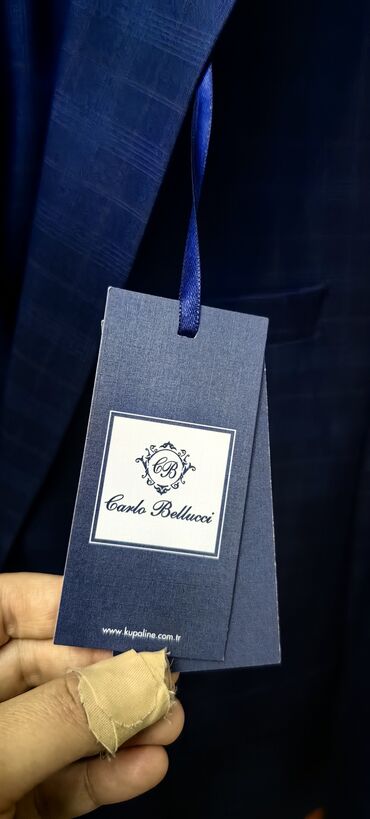 Kostyumlar: Carlo Bellucci kişi kostyum gödəkçə - Rəng: dərin lacivərt, xırda — 9