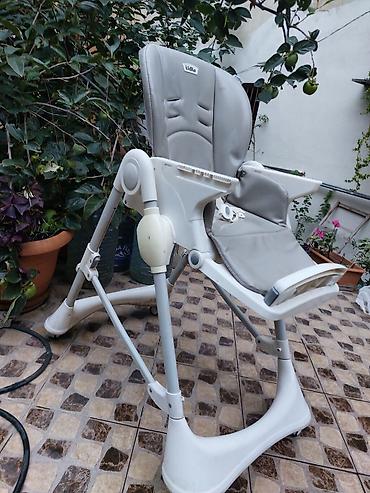 Столы для кормления: Kidilo uşaq yemək stulu - Rəng: boz/ağ - Material: yumşaq, silinə — 3