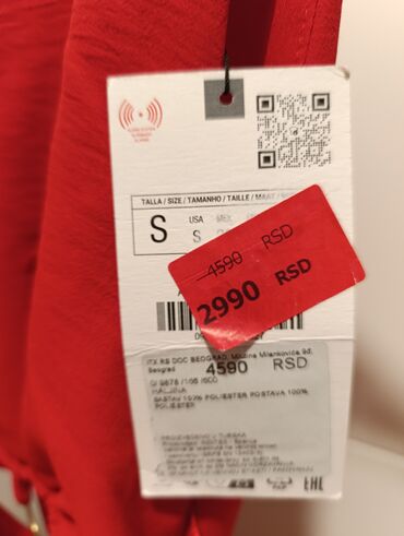 Haljine: Zara S (EU 36), bоја - Crvena, Večernji, maturski, Top (bez rukava) — 7