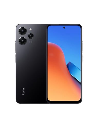 Redmi 12, 128 ГБ, цвет - Черный, Отпечаток пальца, Беспроводная зарядка, Две SIM карты