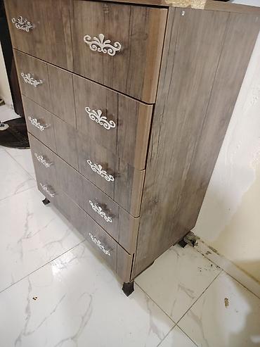 Комоды: Ağac fakturalı 5 çekmecəli komod - Material: laminat/LDSP ağac — 9