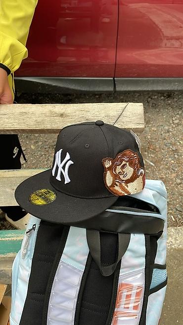 белый зонтик от солнца: Кепка, Бейсболка, New York Yankees, Козырек: Прямой, Без регулировки — 1