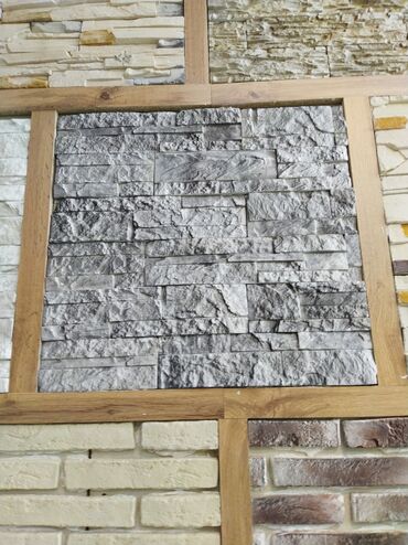 divar kağızları 3d: Dekorativ divar panelləri – təbii daş effekti - Material: dekorativ
