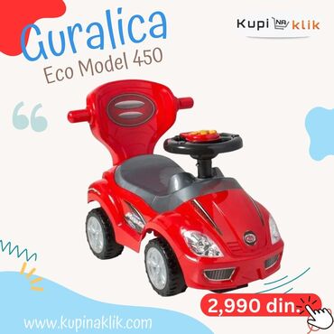 Dečiji električni automobili: Guralica Eco Model 450 – 3 u 1 dečje vozilo - Višenamenska guralica — 3