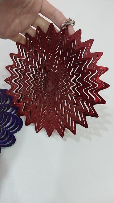 bag ucun dekorlar: Metall külək fırlanan bəzəklər (2 ədəd dəst) - Material: nazik — 2