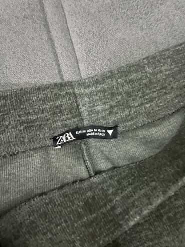 qara cins pencekler: Брюки, Zara, M, цвет - Серый