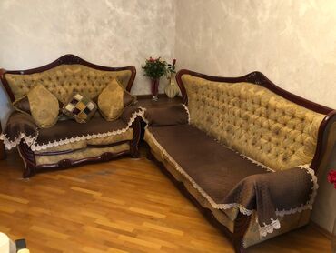 İşlənmiş, Divan, Jurnal masası, Kreslo, Bazasız, Açılmayan
