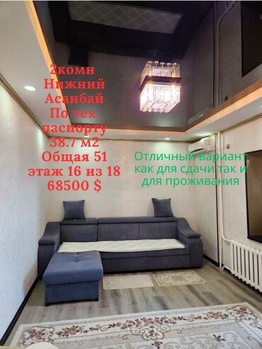 Продажа участков: 2 комнаты, 38 м², Индивидуалка, 16 этаж, Дизайнерский ремонт