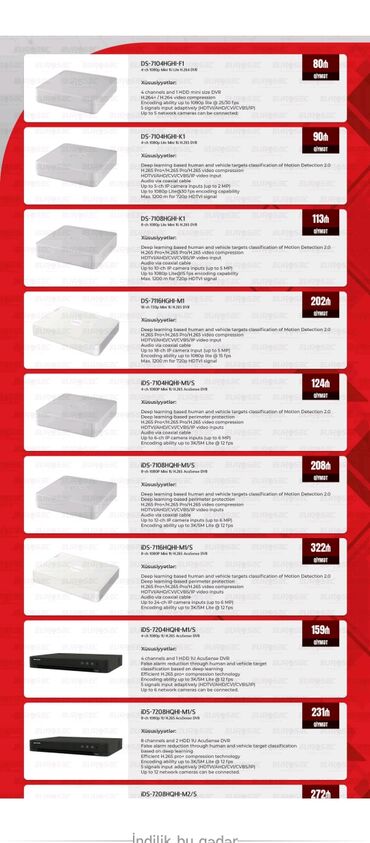 Videomüşahidə: Məhsul: Videomüşahidə kameraları – Inox Digital və digər modellər — 7