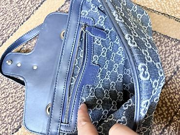 gucci guilty: Сумка Gucci GG Marmont Small из денима - Материал: плотный синий — 4