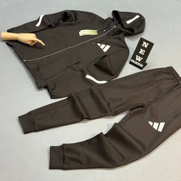 Trenerke: Komplet, 2XL, L, M, Adidas, bоја - Siva, Pamuk — 7