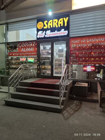 Mağazalar: Saray mtk,Saray petrolla üzbeüz.FURQAN insaatin yani 100 kvadrat